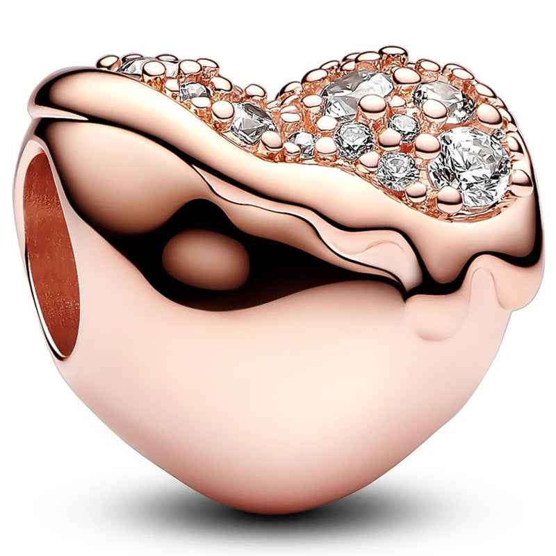 925 Silver Valentine's Day Snake Year Series Pendant Suitable for 925 Sterling Silver Original Women's Bracelet DIY Jewelry Gift - Lootquake