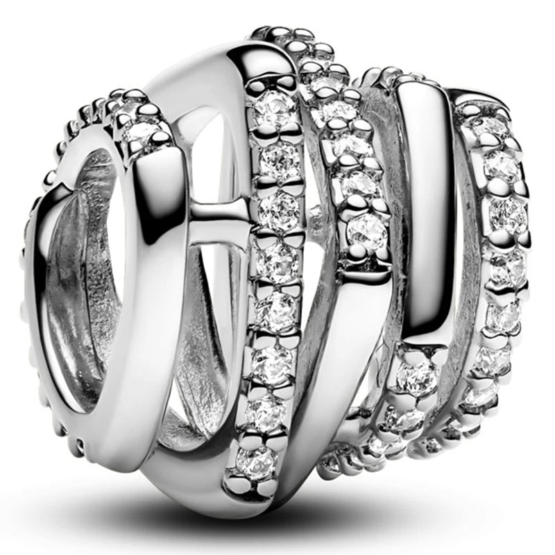 925 Silver Valentine's Day Snake Year Series Pendant Suitable for 925 Sterling Silver Original Women's Bracelet DIY Jewelry Gift - Lootquake