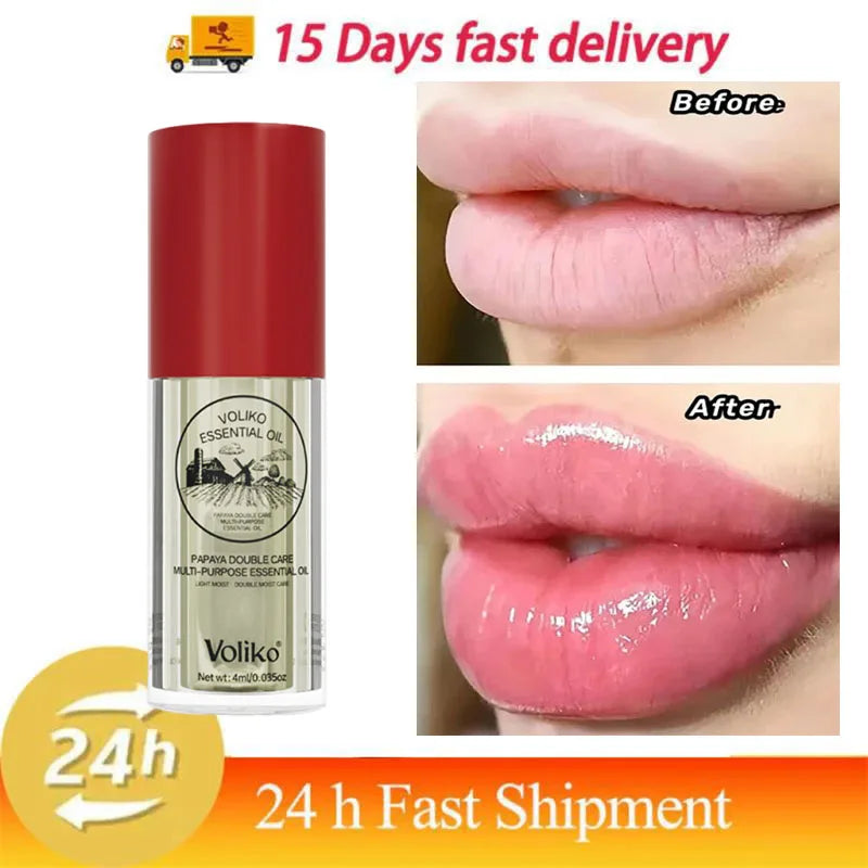 Aceite esencial para labios voluminizador instantáneo, nutritivo, antiarrugas, hidratante, cuidado labial sexy, suero de brillo labial voluminizador definitivo, cosméticos
