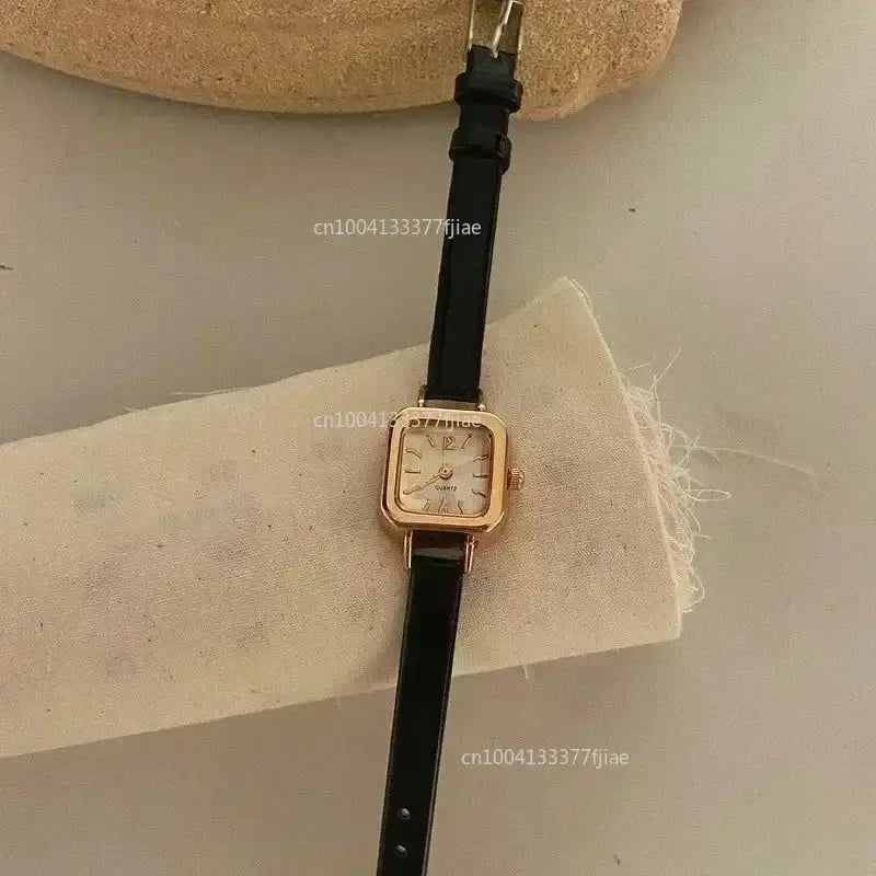 Hot Sales Women Watch Small Square Dial Thin Leather Strap Ladies Wristwatch Elegant Quartz Female Watches Casual reloj mujer - Lootquake