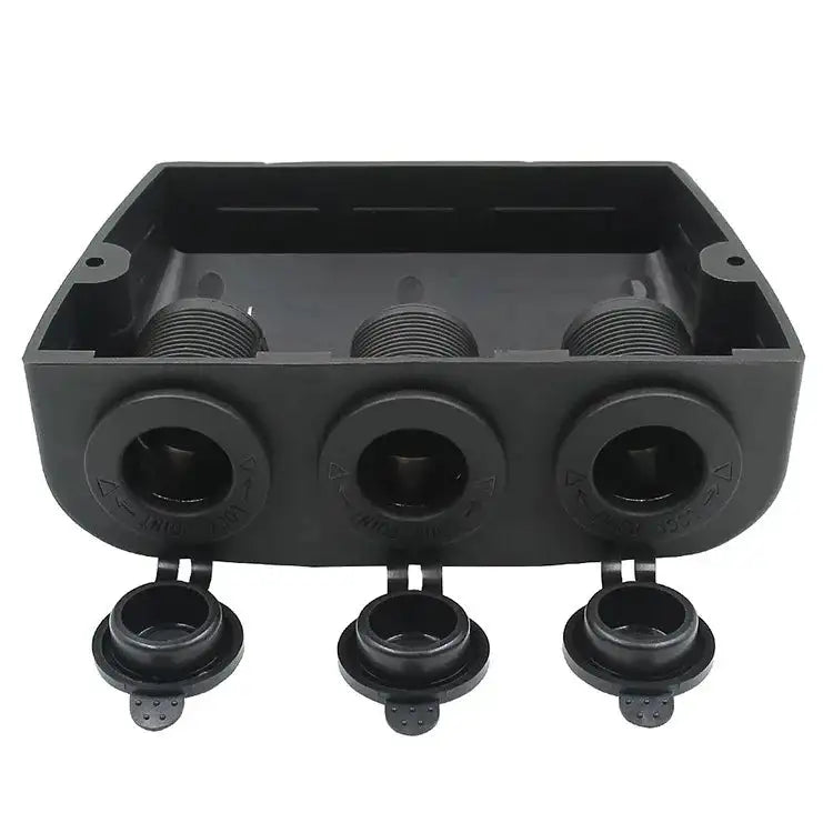 3 In 1 Tent Type 12-24V Cigarette Lighter Power Sockets Combination Automotive Accessory Outlet for Car Rv Truck Marine Boat - Lootquake