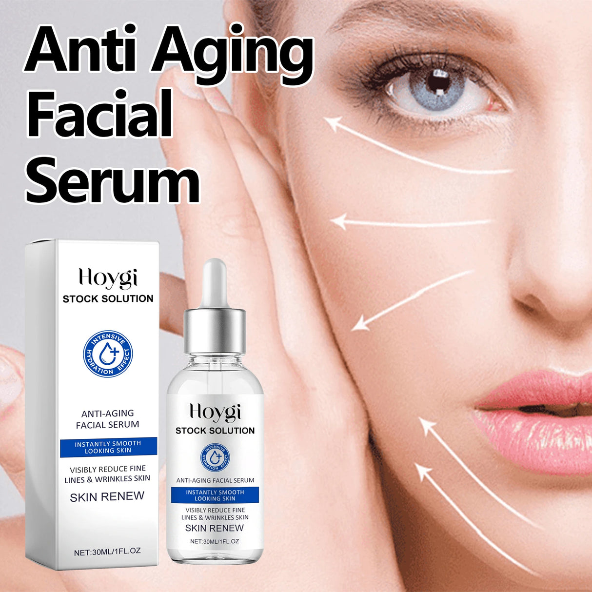 Suero facial con vitamina C (30 ml), iluminador, antiedad, reafirmante, minimiza los poros, esencia hidratante y reafirmante para líneas finas y piel opaca.