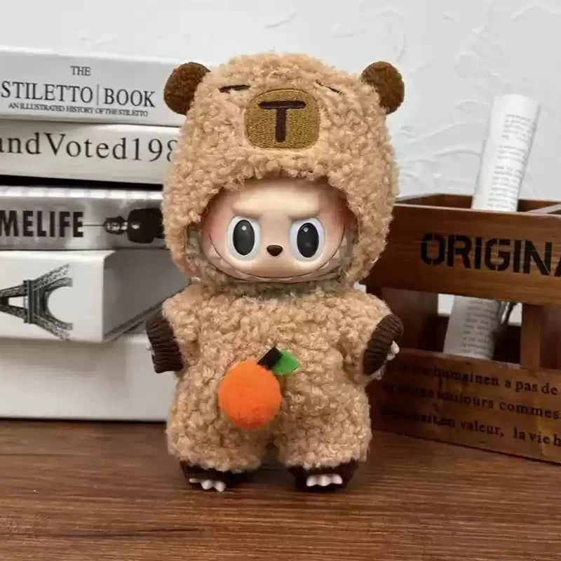 Mini peluche Labubu de 17 cm, ensemble de vêtements de styles variés, accessoires de tenue Labubu, vêtements de jeu tendance, vêtements Labubu, cadeau