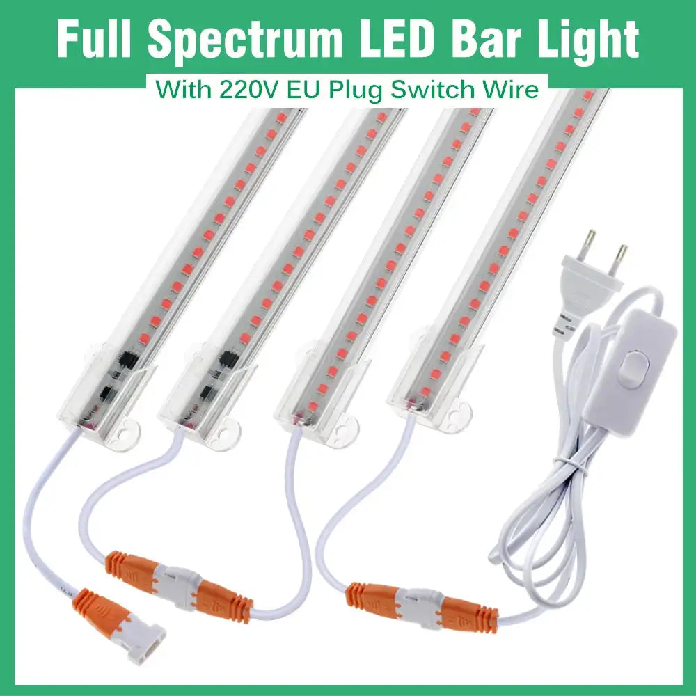 Grow Light 220V Full Spectrum LED Bar Light for Plants 50cm Phyto Lamp for Plant Veg Flowers Greenhouse Tent 4000K 380-780nm - Lootquake