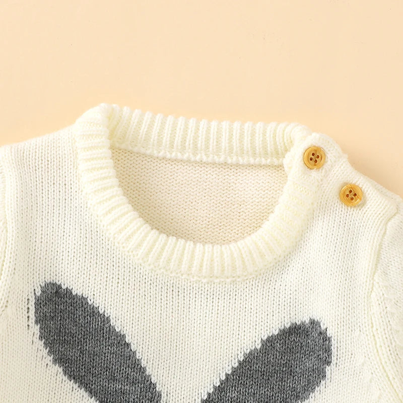 Spring Baby Rompers Long Sleeve Rabbit Knit Newborn Boy Girl Easter Jumpsuits Playsuits One Piece Infant Unisex Overalls Clothes - Lootquake