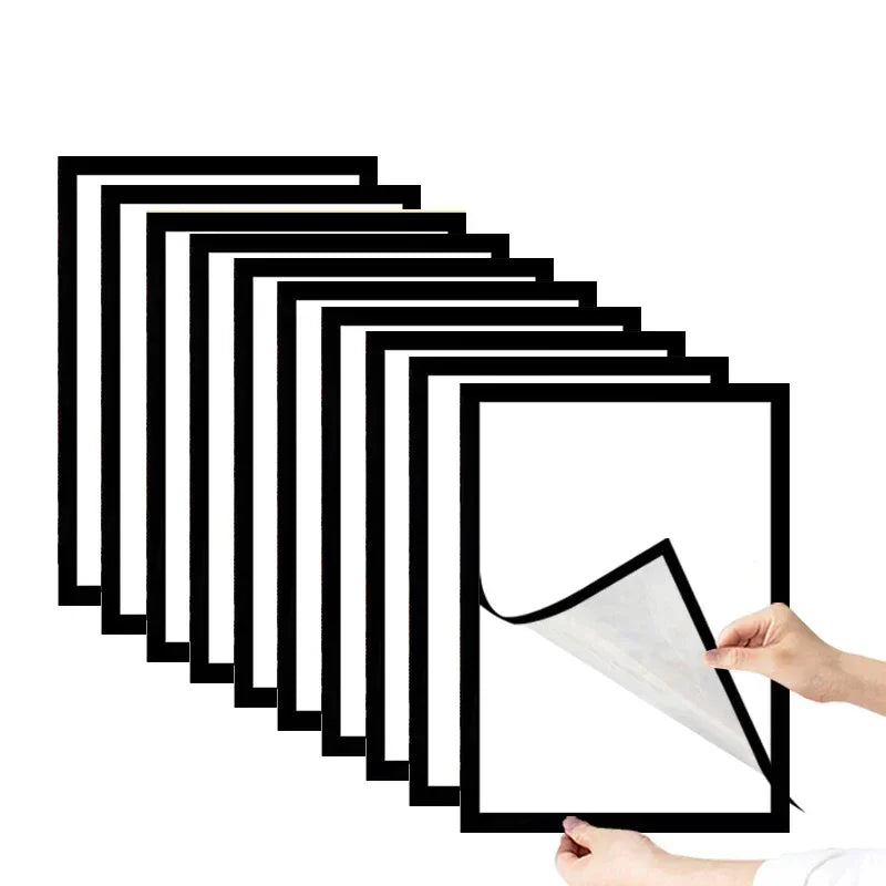 Marco de fotos magnético negro A4/A5/A6, columna publicitaria, columna publicitaria, marco de póster suave autoadhesivo, carpeta de certificados