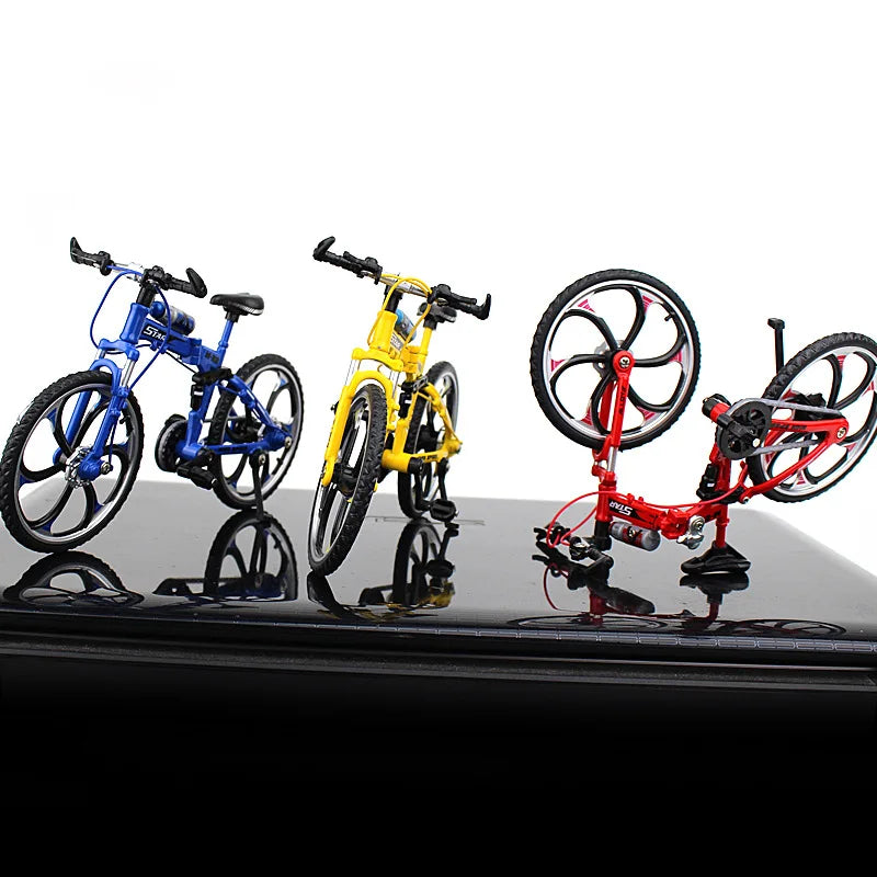 Creative Alloy Bicycle Model Ornament Mini Metal Bike Toy Collectible