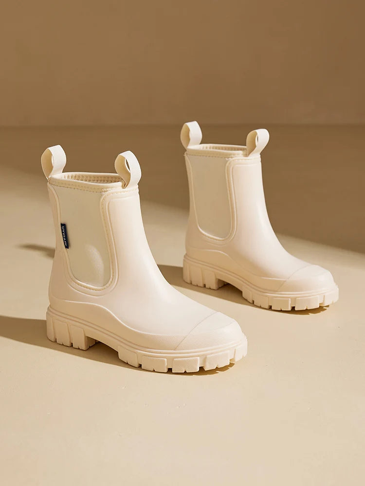 Stylish Women's Rain Shoes for Summer: Short-cylinder, Low-top, Wear-resistant and Waterproof Water Boots