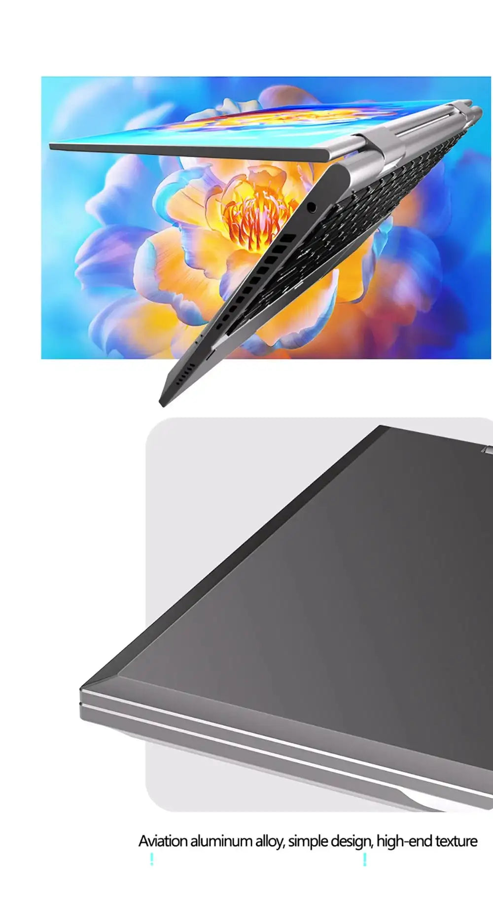 2 in 1 Touch Screen 10.95 Inch 360° Flip Laptop Intel N95 Win 11 Pro 16GB DDR5 2TB SSD Metal for Office Gaming Mini Notebook PC - Lootquake