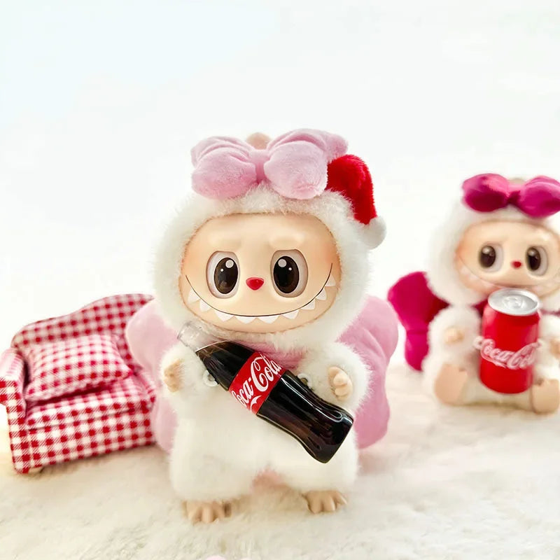 Labubu 17cm Clothes II Idol Dolls Sitting Party The Monster Outfit Accessories Clothing DIY Gift Happiness Angel Bowknot FM28B