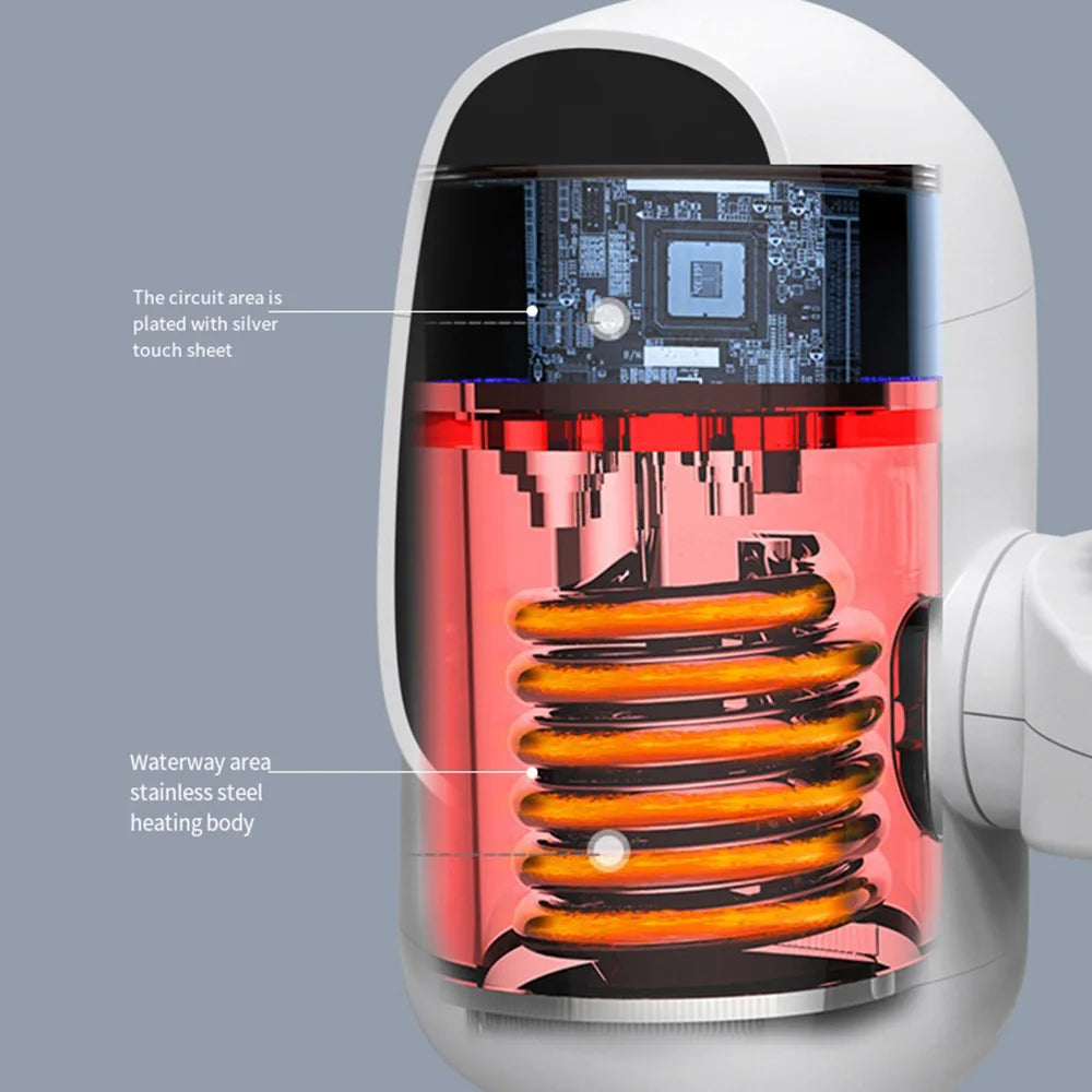 Chauffe-eau électrique instantané 3000 W, mini robinet de chauffage 220 V 110 V, affichage numérique, pour cuisine et salle de bain