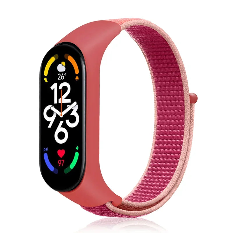 Nylon loop For Xiaomi Mi Band 7-7 nfc smartwatch Wristband Sports Miband7 Correa Replacement Bracelet smart band 7 6 5 3 4 Strap - Lootquake