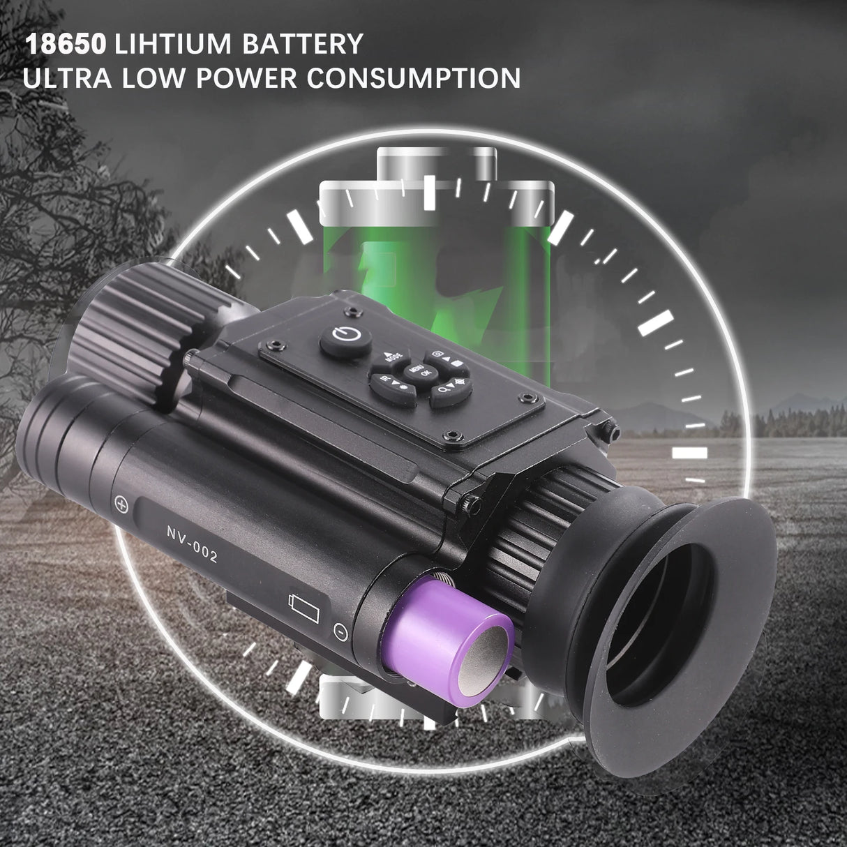 NV002M Caméra de vision nocturne numérique 1080P Caméra vidéo monoculaire infrarouge Mode d'image multiple Lunette de visée nocturne de chasse en croix