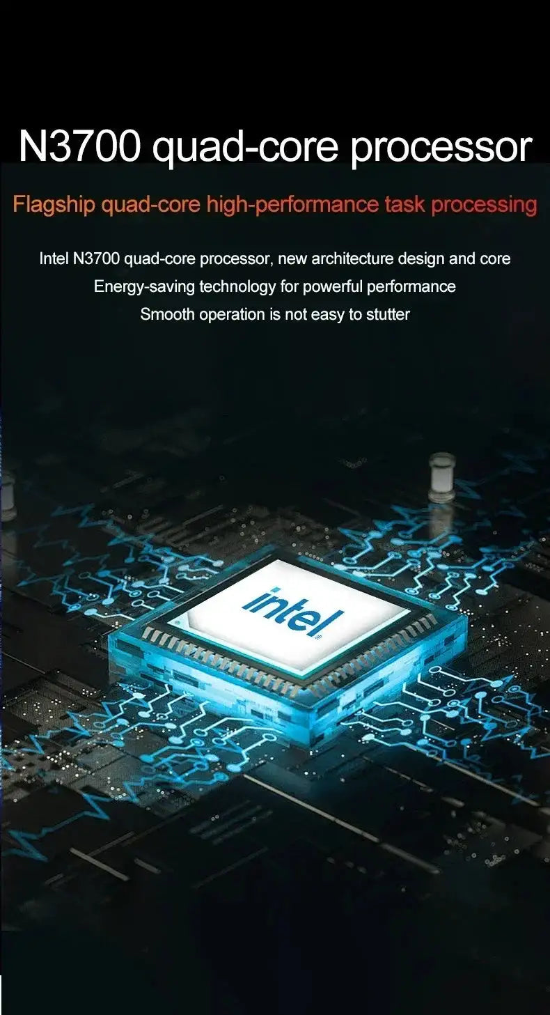 Ultra Slim 14.1" Laptop 16GB RAM 2TB SSD Intel N3700 Notebook Gamer Windows 11 Pro 1920*1080 Display Office Study Computer PC - Lootquake