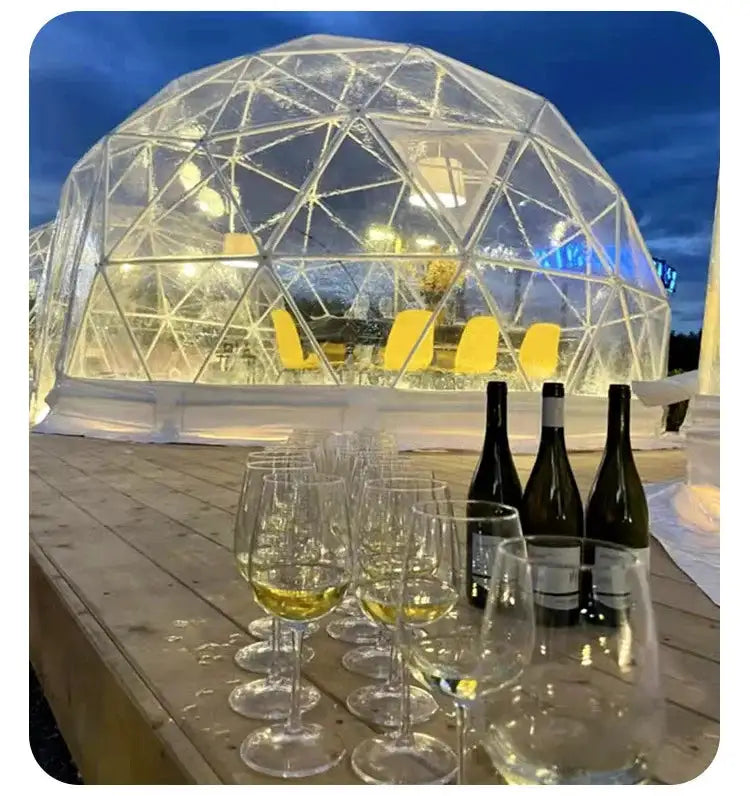 3.6M TPU Transparent Clear Bubble Dome Tent / Outdoor Event Party Camping Cafe Dining Plastic PVC Garden Igloo Dome Tent Luxury - Lootquake