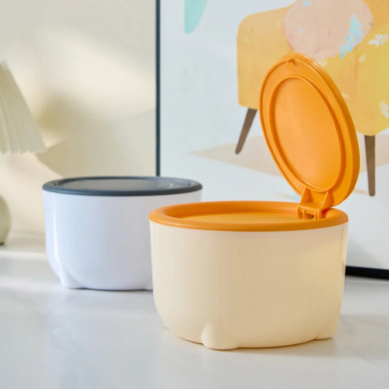 1pc Mini Trash Bin, Small Garbage Can For Desk, Food Waste Bin,Pet cat litter cleaning box,Portable trash can in car