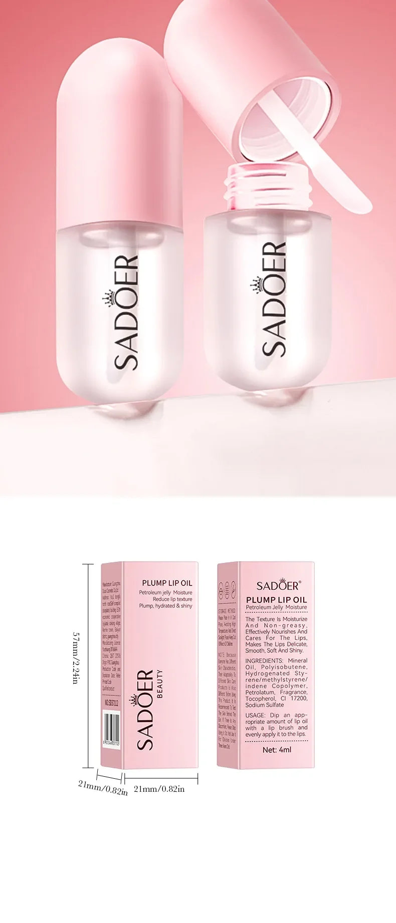 Huile essentielle repulpante pour les lèvres Soin des lèvres instantané et sexy Nourrissant Antirides Hydratant Brillant à lèvres repulpant ultime Sérum Cosmétiques