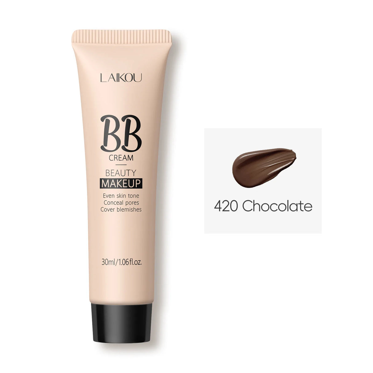 Base de maquillaje en crema con acabado natural, 30 ml, ligera, BB Cover, ojeras, poros, sin aceite, base de maquillaje de larga duración.