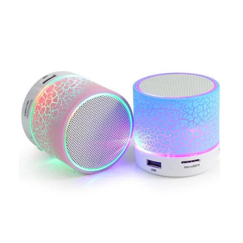 Mini altavoz Bluetooth inalámbrico con LED, tarjeta TF, subwoofer USB, sonido MP3 portátil, altavoz inalámbrico para teléfono inteligente