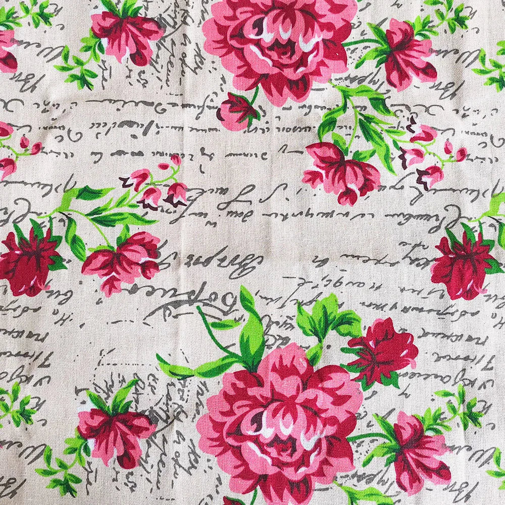 Tela estampada de periódico, tela acolchada de algodón y lino para costura DIY, mantel, cojín, mantel individual, bolsa de almacenamiento, materiales para manualidades