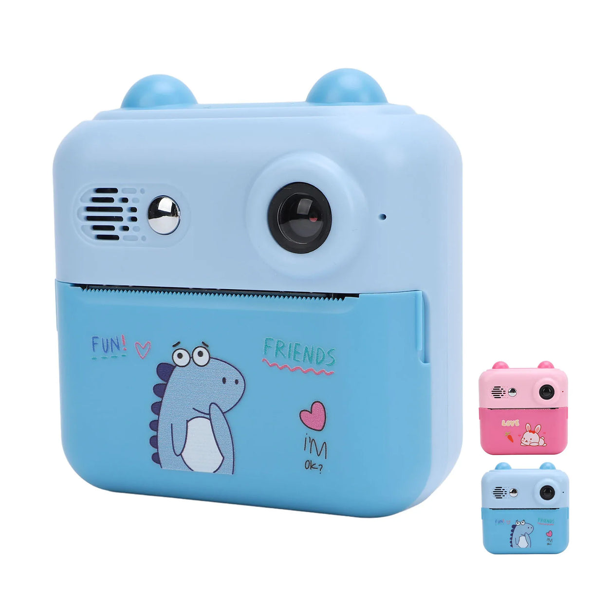 Cámara de impresión instantánea de 50 MP, pantalla de 2,4 pulgadas, protección ocular, 1000 mAh, multifuncional, zoom digital de 16x, 1080P, para viajes.