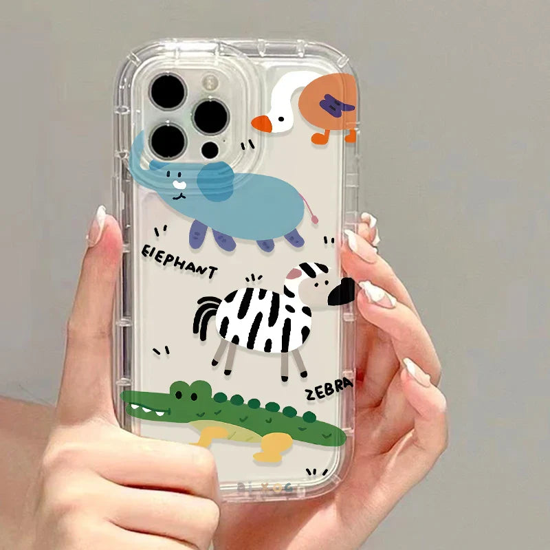 Cute Flower Rabbit Soft Protection Cover Transparent Phone Case