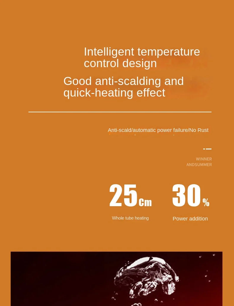 Chauffe-eau électrique portable 110 V/220 V, appareil de chauffage rapide