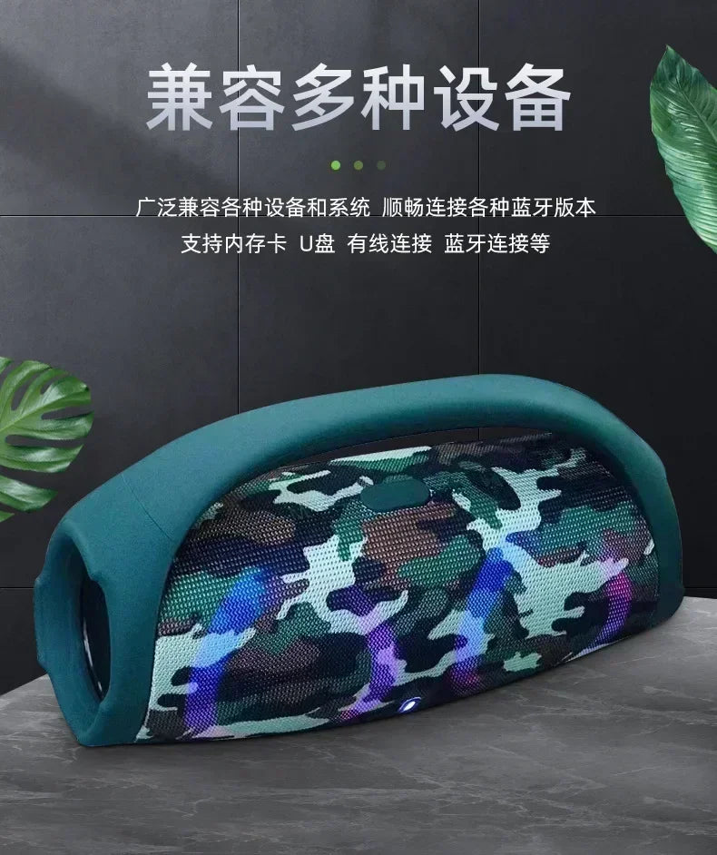 Portable Waterproof 100W High Power Bluetooth Speaker RGB Colorful Light Wireless Subwoofer 360 Stereo Surround TWS FM Boom Box