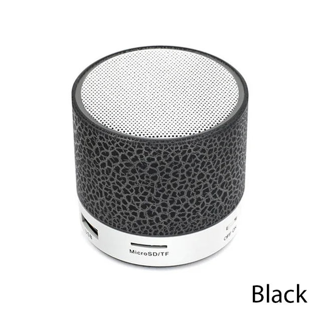 Mini altavoz Bluetooth inalámbrico con LED, tarjeta TF, subwoofer USB, sonido MP3 portátil, altavoz inalámbrico para teléfono inteligente