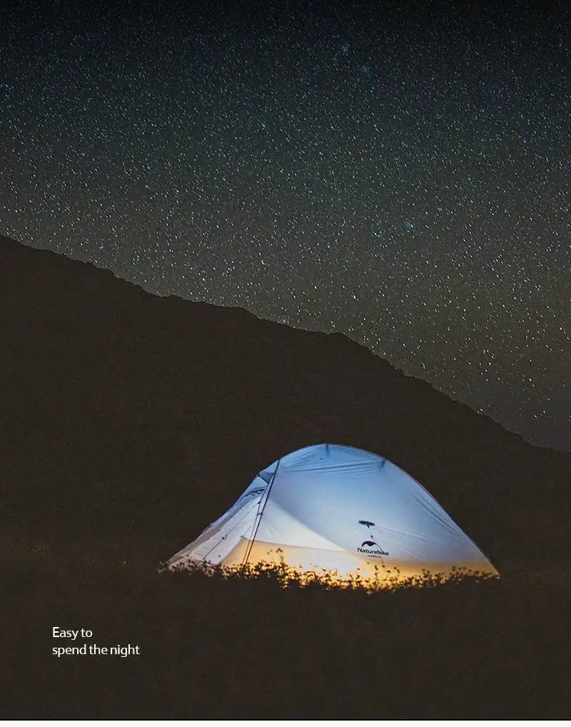 Naturehike Camping Tent Ultralight Portable Cloud Up 2Person 10D Upgraded Folding Backpack Waterproof Tent Travel Beach Tents - Lootquake