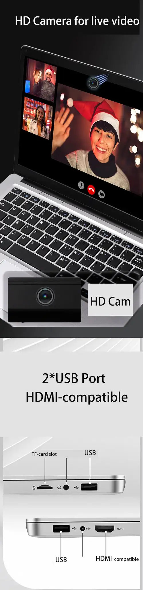 14 inch Cheap Windows 10 Laptop Notebook Student Laptops WiFi Bluetooth Camera Computer - Lootquake