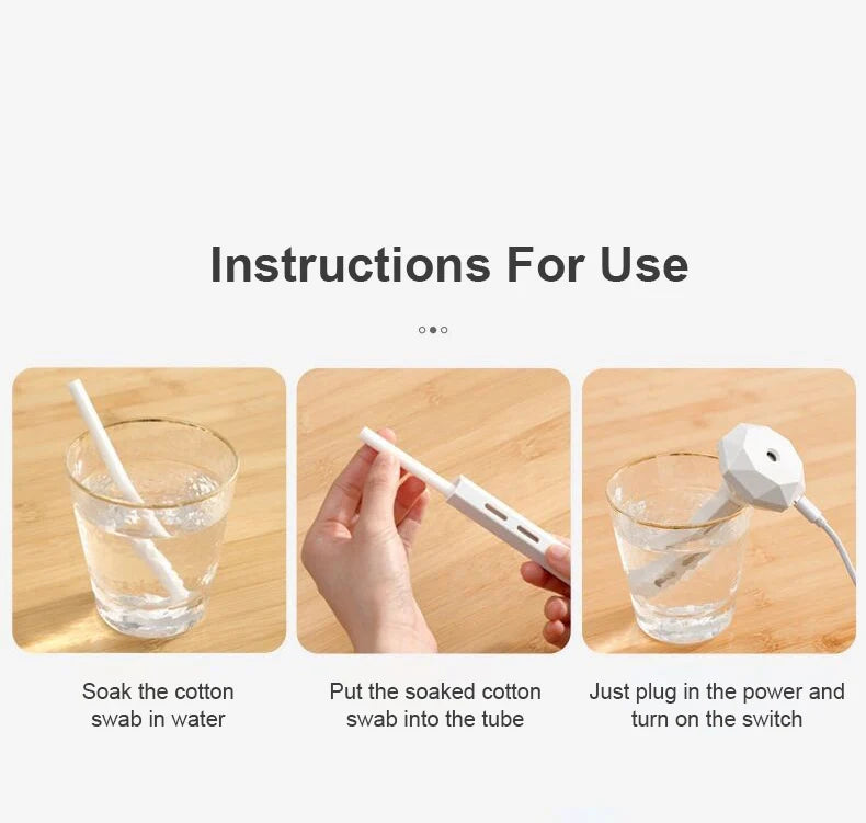 Humidificateur d'air à lampe LED, diffuseur d'huiles essentielles USB, purificateur de voiture, brumisateur d'arômes anioniques avec lumière romantique, humidificateur portable