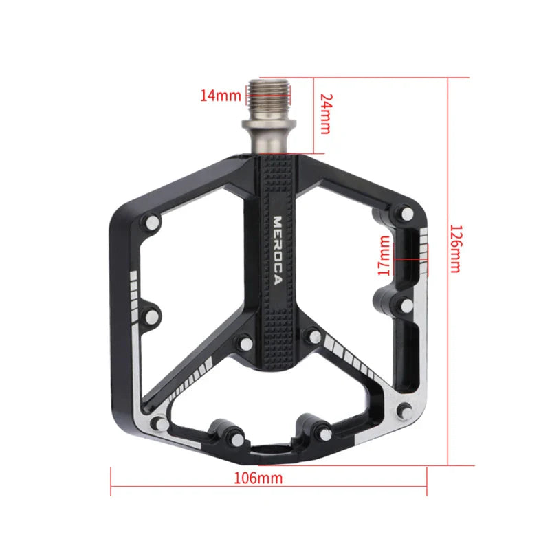 Bicycle Pedals Sealed DU Bearing Nonslip Pedal Mountain Road Bike Cycling Alloy Platform Mtb Pedal