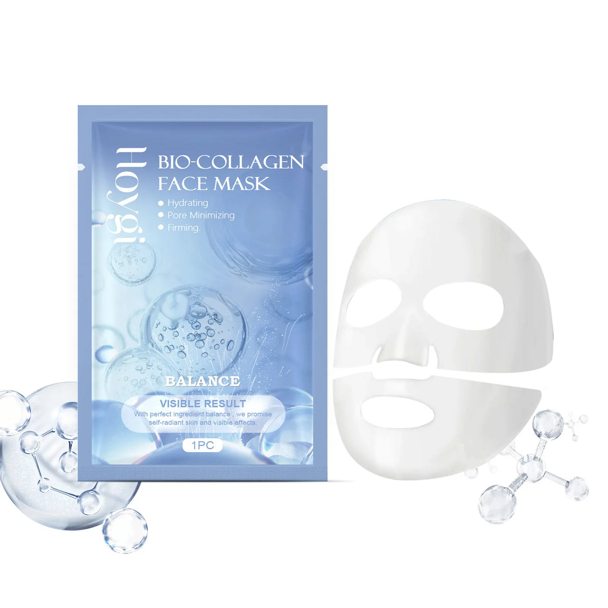 Mascarilla facial de colágeno antienvejecimiento, reduce líneas finas, elimina arrugas, ilumina, reafirma, hidrata y reduce los poros.