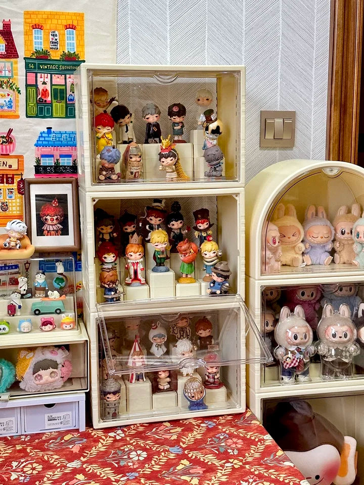 Labubu Display Box Cabinet Box Dustproof And Moisture-Proof Blind Box Toy Doll Display Stand Transparent Acrylic Storage Box
