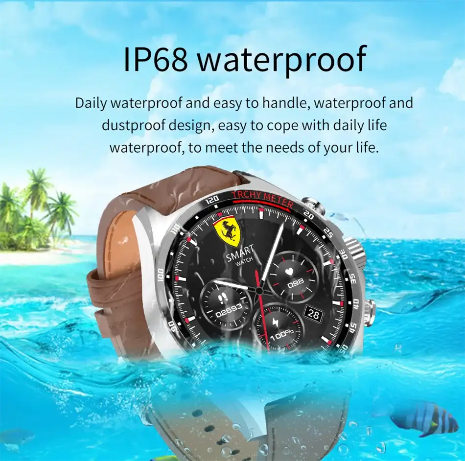 2024 New Outdoor Sports GPS Smart Watch Men Bluetooth Call HD Smartwatch Health Monitoring Compass IP68 Waterproof Watches Men - Lootquake