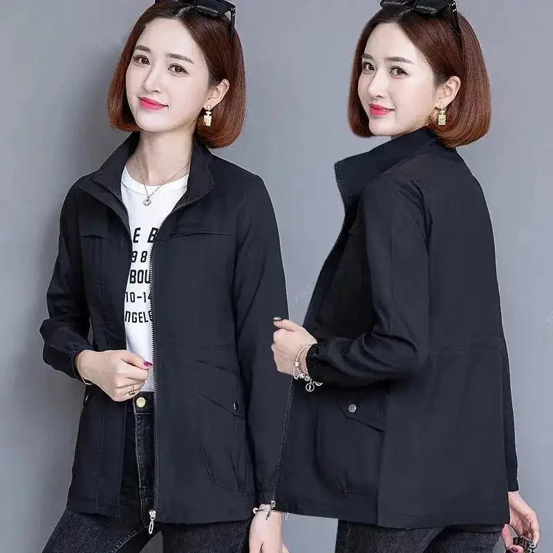2023 New Spring Women's Jackets Causal Windbreaker Famale Thin Basic Coat Lightweight Jacket Outwear Women Clothing - Lootquake