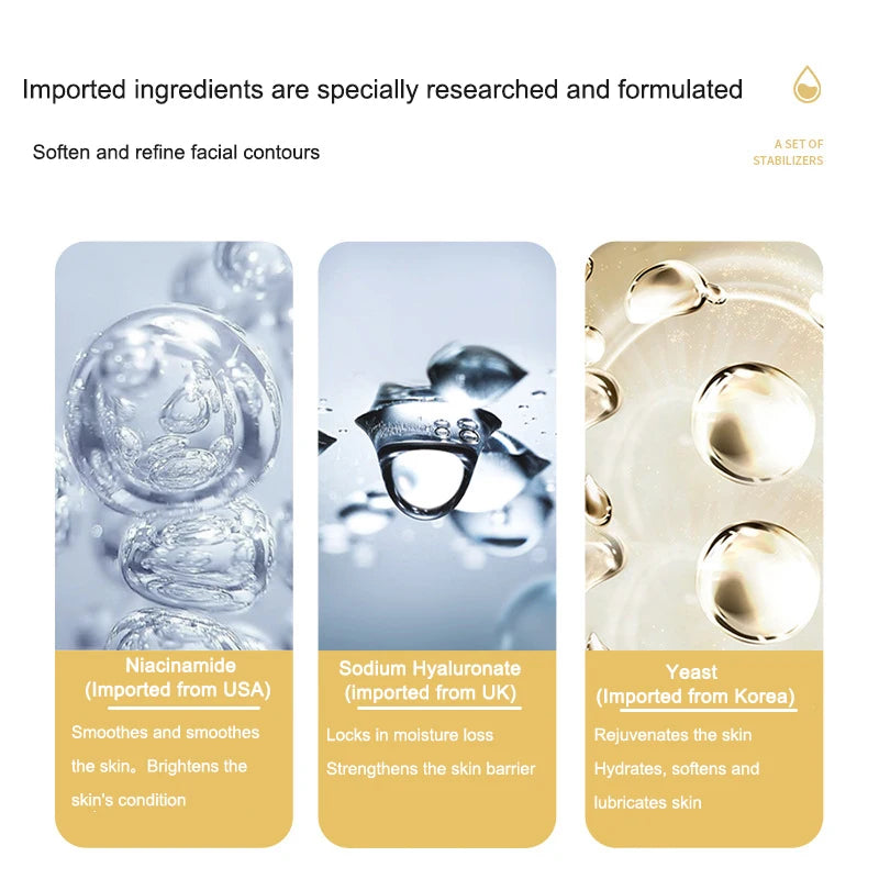 Kit de mascarilla de 6 viales de péptidos de colágeno en polvo liofilizado de Corea, reafirmante facial, hidratante, rejuvenecedor, cuidado de la piel, belleza.