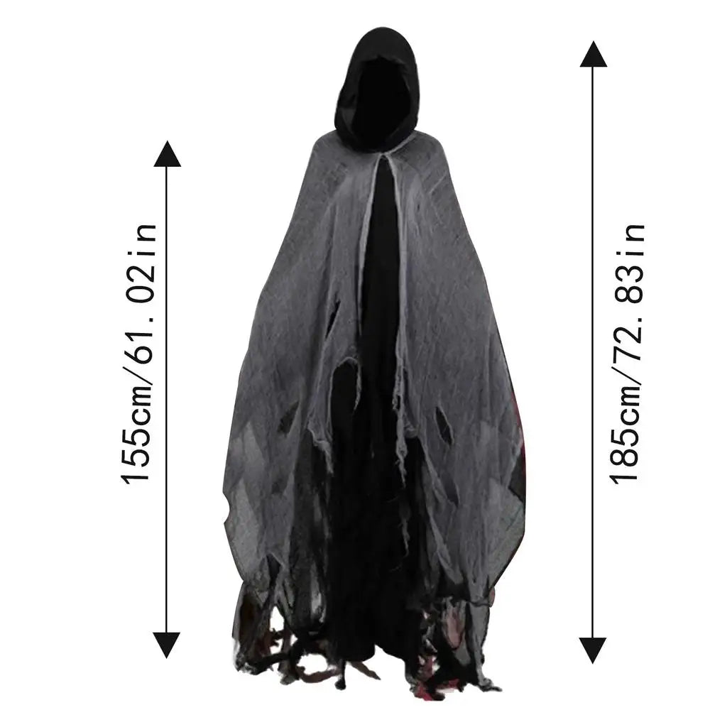 Halloween Cape Unisex Halloween Ghost Dementors Cosplay Costume Horror Dress Up Cape Halloween Horror Costume Cloaks Props