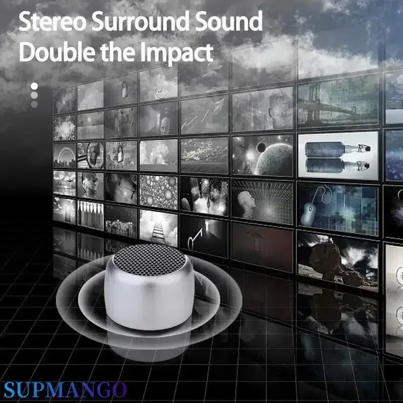 Mini altavoz Bluetooth 3D HIFI estéreo envolvente altavoz inalámbrico reproductor de música altavoz USB portátil para exteriores micrófono incorporado
