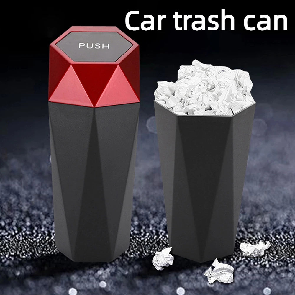 Car Trash Can Mini Garbage Bin Portable Car Dustbin with Lid Leak-proof Auto Trash Bin for Automotive Car Home Bedroom Office