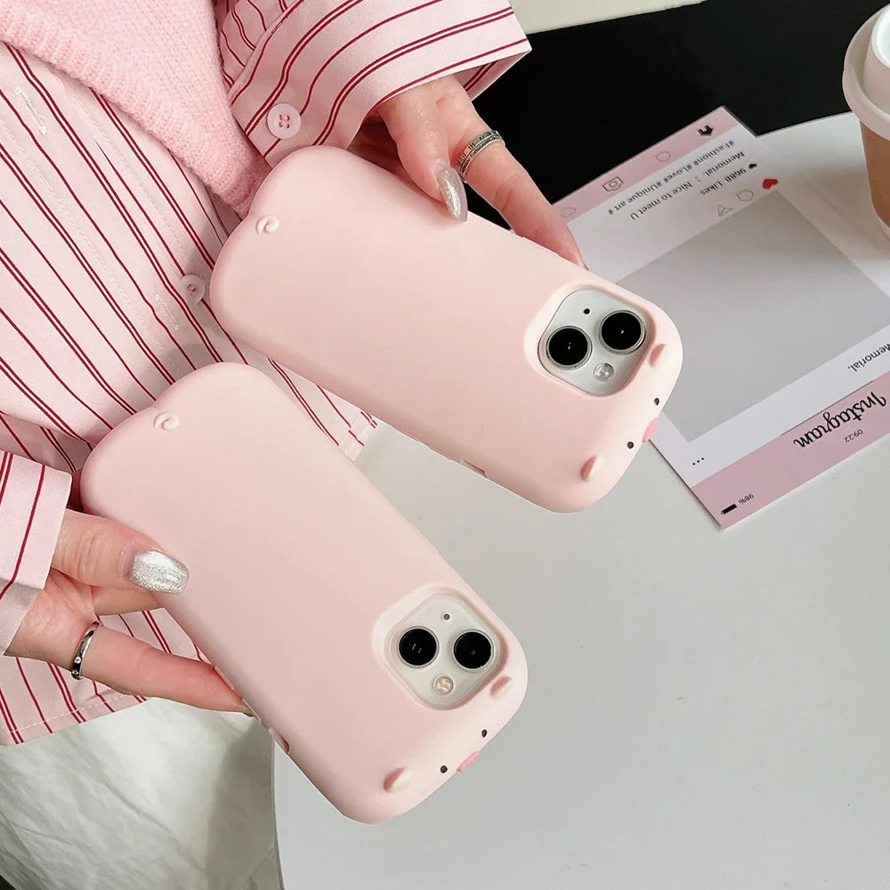 Funny Pink Pig Soft Silicone Phone Case