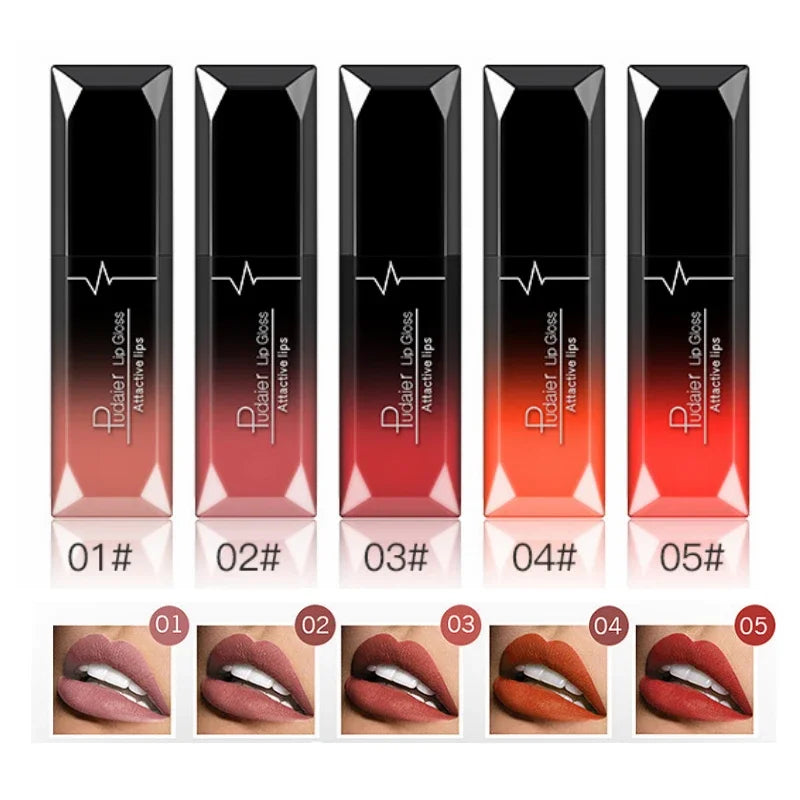 Lápiz labial mate nude de 21 colores, líquido hidratante, resistente al agua, duradero, antiadherente, brillo labial aterciopelado, maquillaje de labios para mujer, cosméticos.