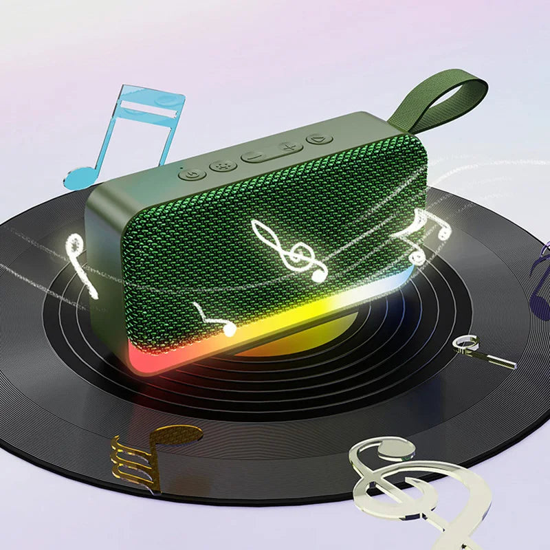 Altavoz Bluetooth Xiaomi portátil inalámbrico con inserción de tarjeta, memoria USB, luz RGB, regalo, pequeño altavoz de tela (2025)