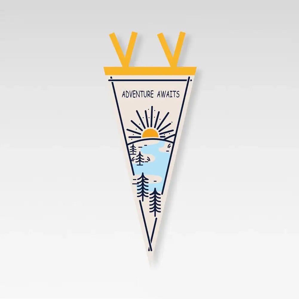 Outdoor Camping Tent Pennant Flags Picnic Canopy Atmosphere Decorations Camp Hanging Flags Holiday Scene Felt Bunting - Lootquake