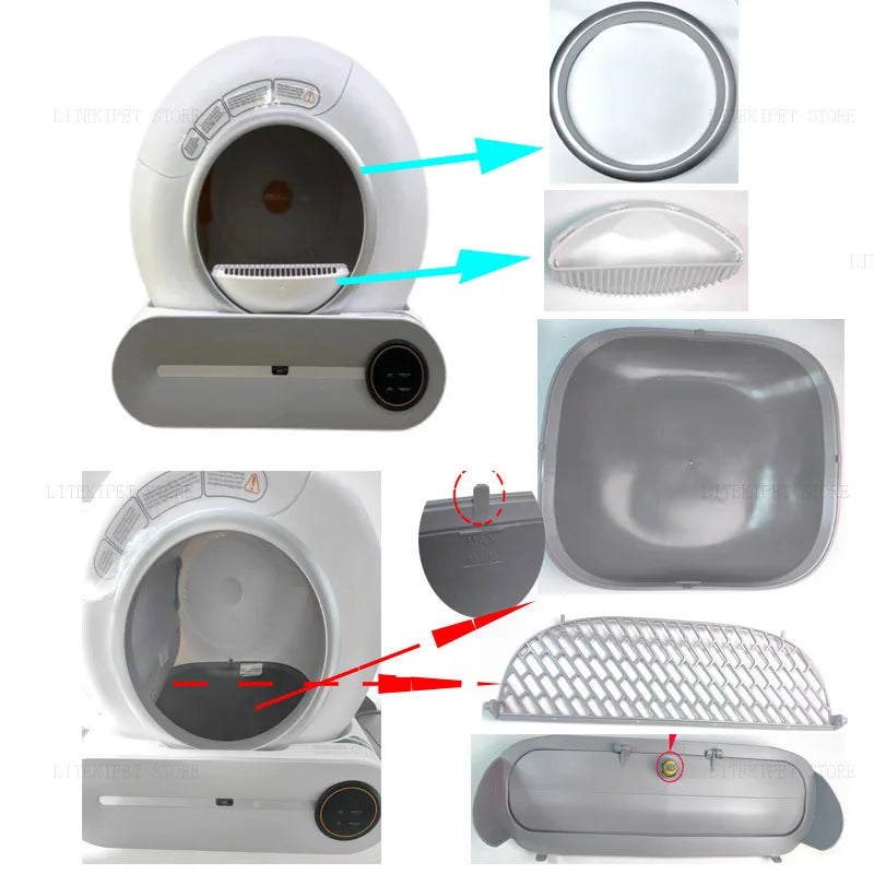 Automatic Cat Litter Box Accessories Bin Door Collecting Feces Bottom Capsule Garbage Bag for Cat Toilet Litter Box
