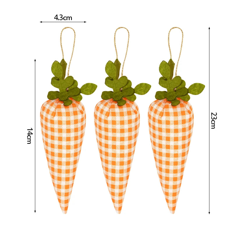 3/1pcs Nov Woven Easter Carrots Ornaments Hanging Pendant for Easter Home Decorations Supplies 2023 Kids Easter Favors Gifts Toy - Lootquake