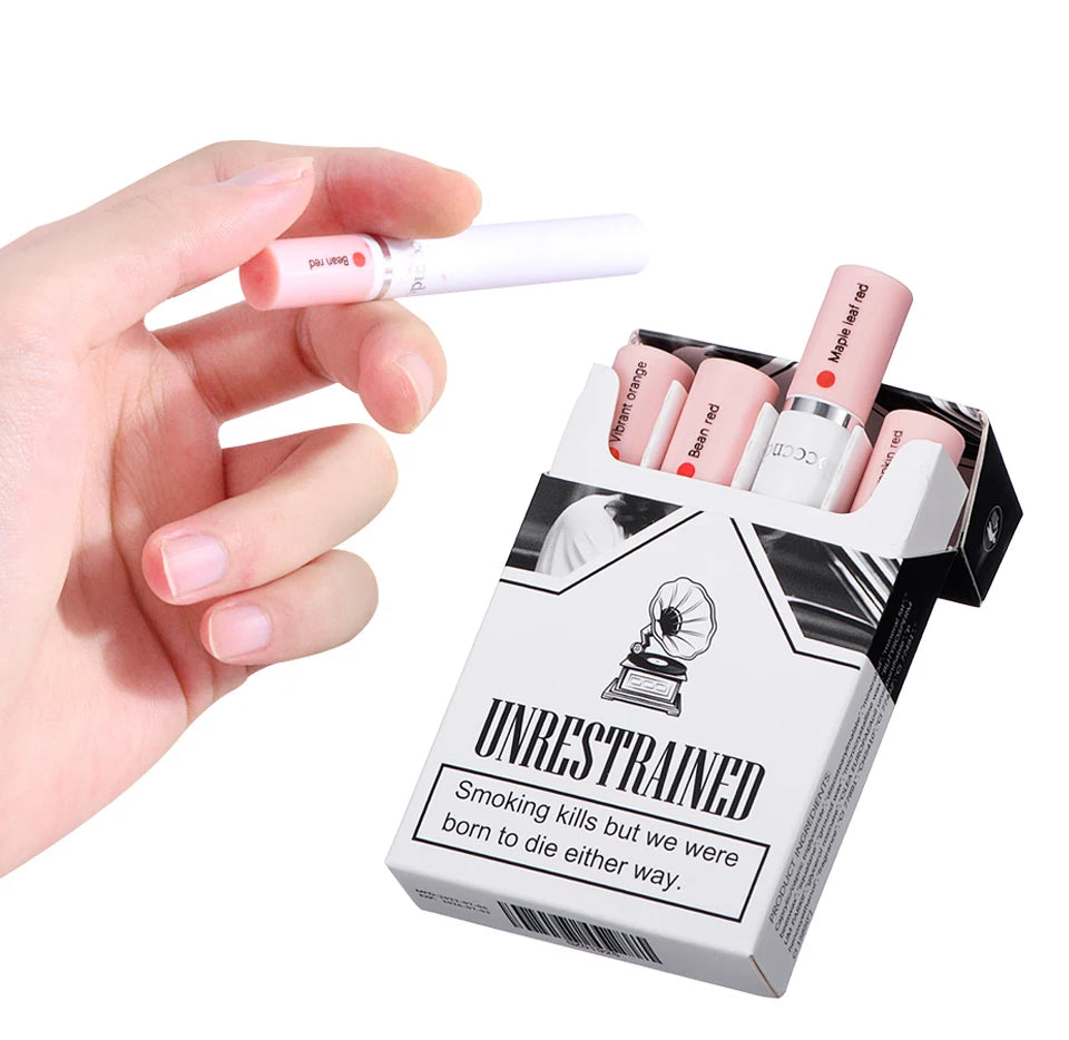 Ensemble de 4 rouges à lèvres, cosmétiques, teintes, brillants à lèvres, maquillage imperméable, mat, longue tenue, pommade