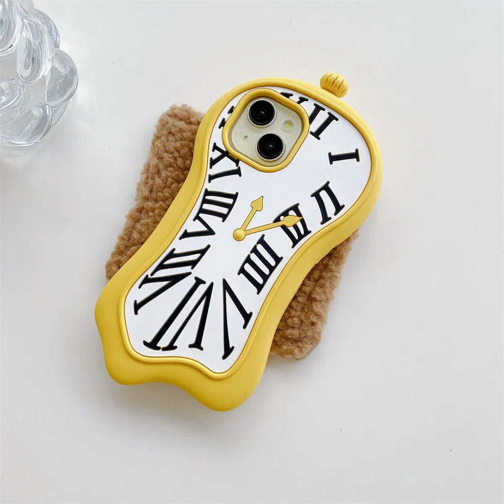Funny Cartoon 3D Clock Phone Case
