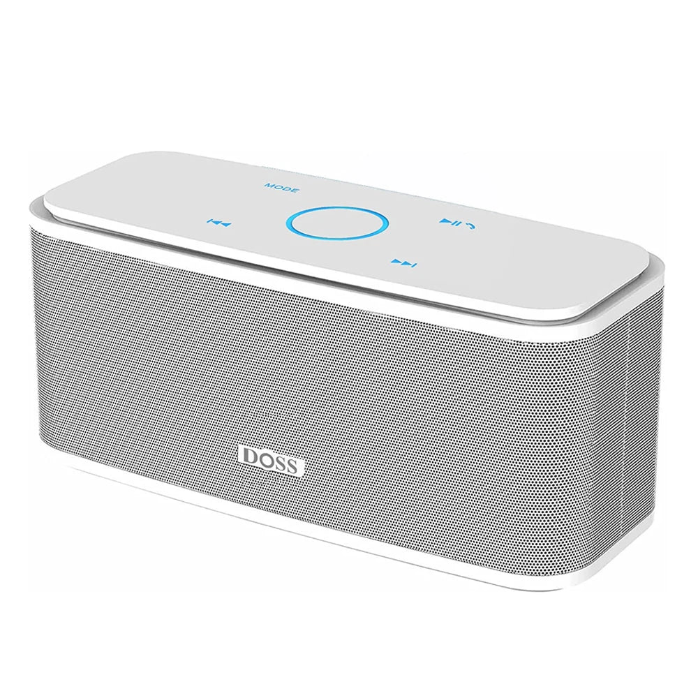 Altavoz Bluetooth DOSS SoundBox, control táctil, sonido HD de 12 W, resistencia al agua IPX5, micrófono integrado, manos libres.